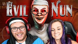 Playing EVIL NUN MAZE for the FIRST TIME (NOOB Family Gaming)