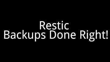 Making Backups From The Linux Command Line: Restic Review