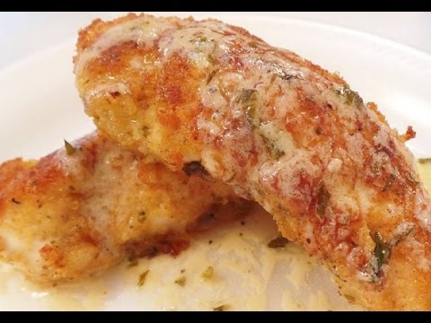 Parmesan Crusted Chicken with Herb Butter Sauce