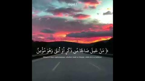 من عمل صالحا من ذكر أو أنثي للقارئ إسلام صبحي