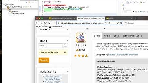 Instalación del plugin RMI con java en el eclipse