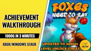 FOXES NEED TO EAT - UPDATED TO 3000G! Achievement Walkthrough (1000G IN 3 MINUTES) ALL LEVELS CHEAT