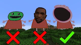Wrong heads of Pop Peppa Pig in Minecraft