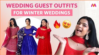 Wedding Guest Outfits For Women ft. @MahiBakshiofficial | Ethnic Wear For Winter Weddings | Myntra