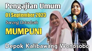 Pengajian Umum 01 September 2023 ngaos sareng ustadzah Mumpuni |ceramah ngapak lucu ustadzah Mumpuni