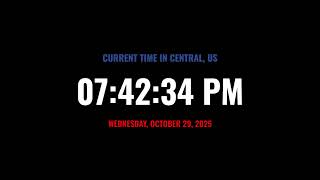 🔴 LIVE | Clock / Current time in Central, US / what time is it now