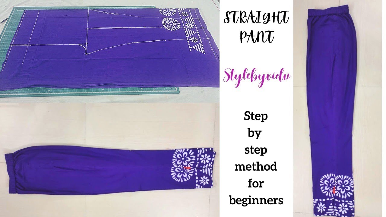 Very easy Straight pant cutting and stitching in Tamil/ capri pant