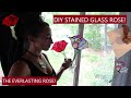 STAINED GLASS ROSE DIY/ HOW TO!