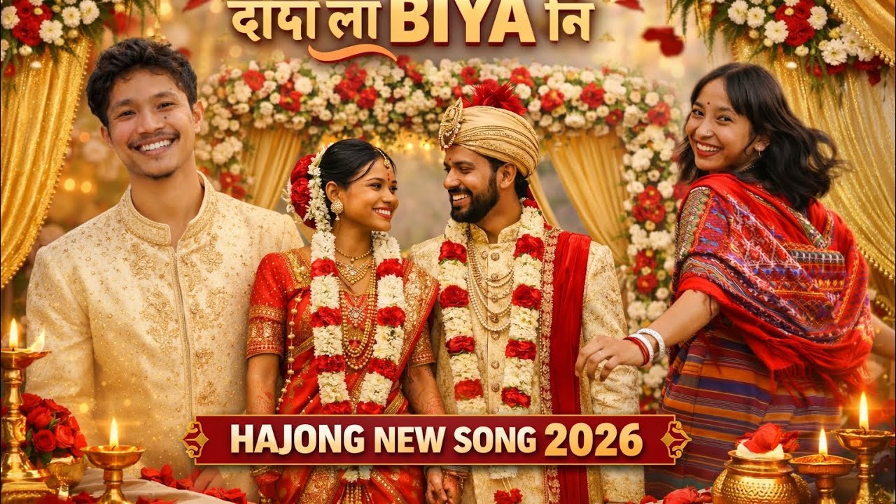 দাদা লা বিয়োনি আহিছে ||Dada la biya ni Ahise||New Hajong Song||2026 New Hajong Song||Wedding song 