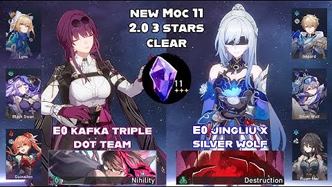 E0 Kafka DoT & E0 Jingliu Hypercarry | New Memory of Chaos 11 3 Stars Clear