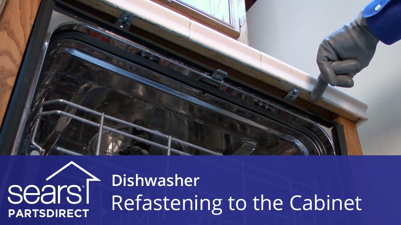 Dishwasher Tilting Forward Refastening To The Cabinet Youtube