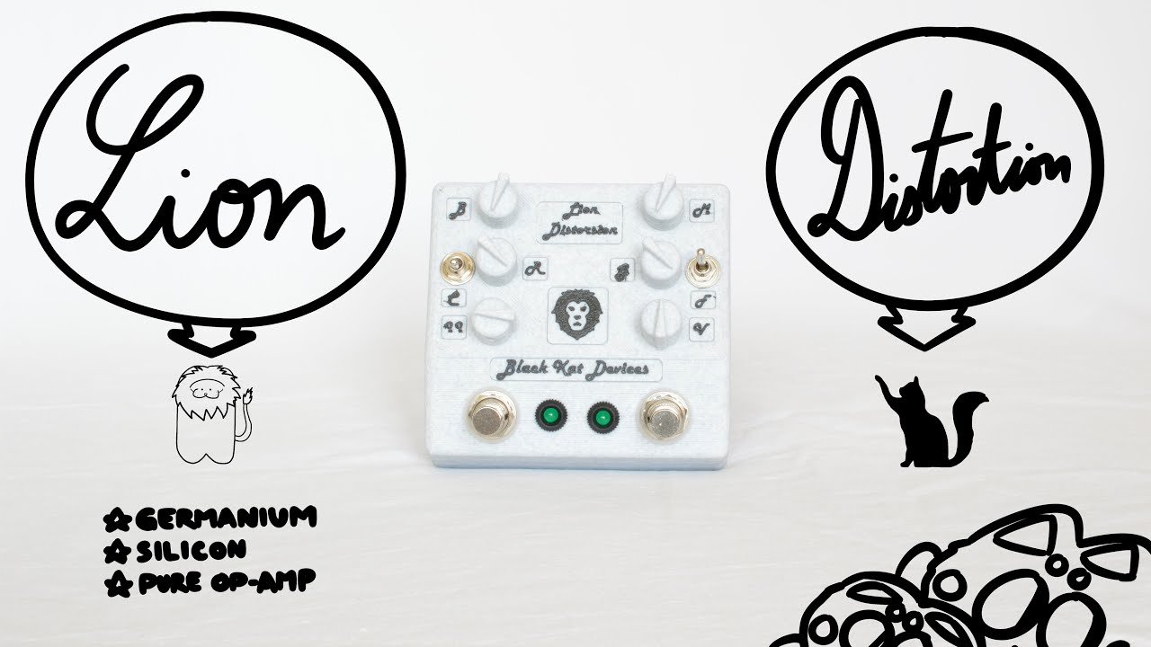 Black Kat Devices LION Distortion pedal! | Versatile, lead boost DRIVE | 3D printed & customizable!