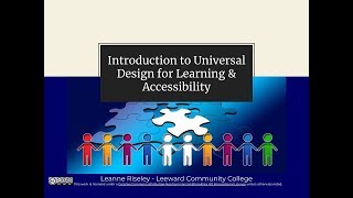 Introduction to Universal Design for Learning & Accessibility