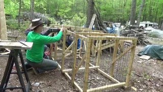 After starting the new chicken run I decided to make it into a full chicken tractor. This is going to be a raccoon and predator proof 