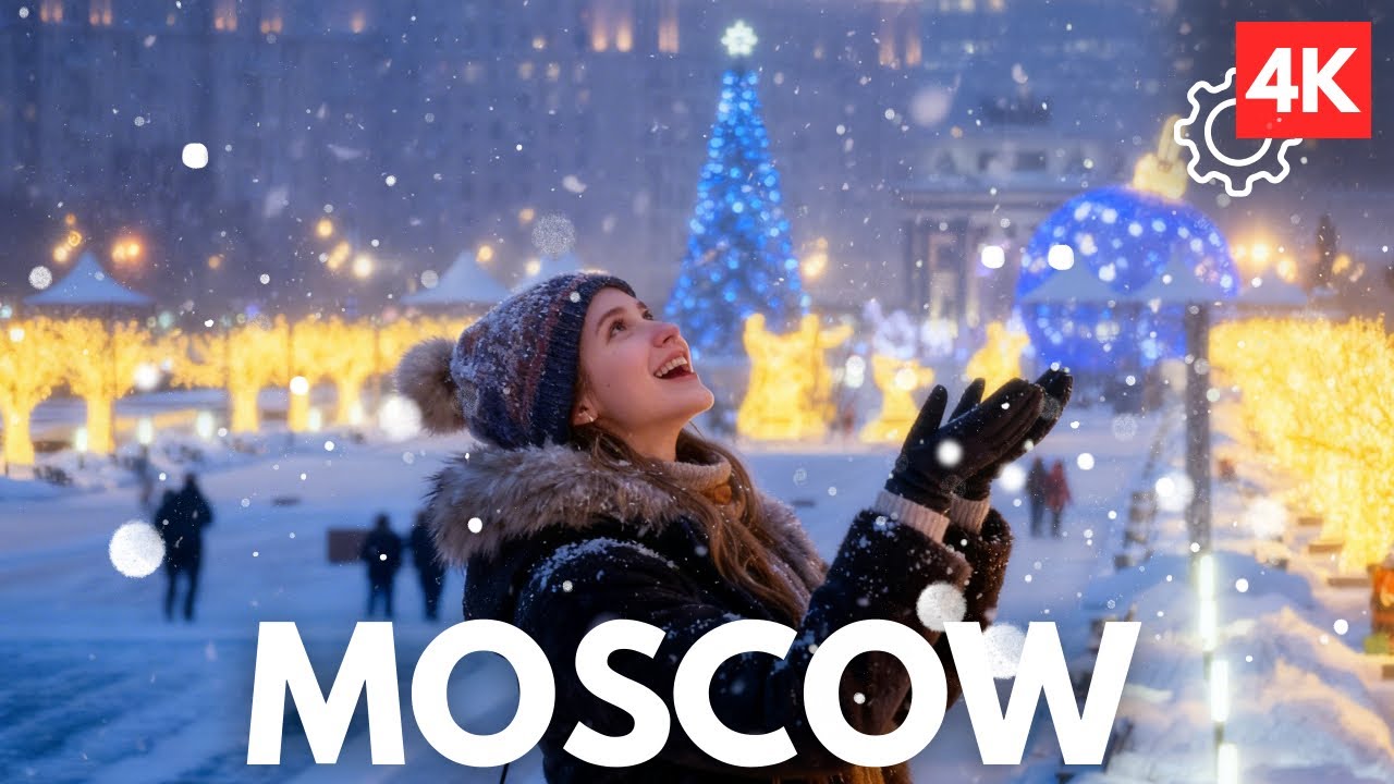 ❄️Winter Feels Better in Moscow Because of New Year Decorations | 4K Walk