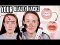 I TESTED *YOUR* BEAUTY HACKS! & now i look like this...