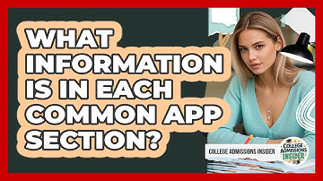 What Information Is in Each Common App Section?