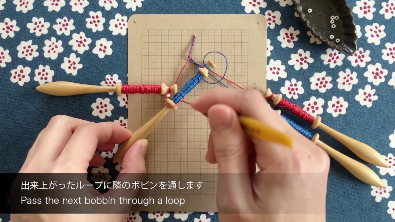 [Bobbin lace]クリュニーレースのアクセサリーキット「コードとポワン・フェルメの織り方」