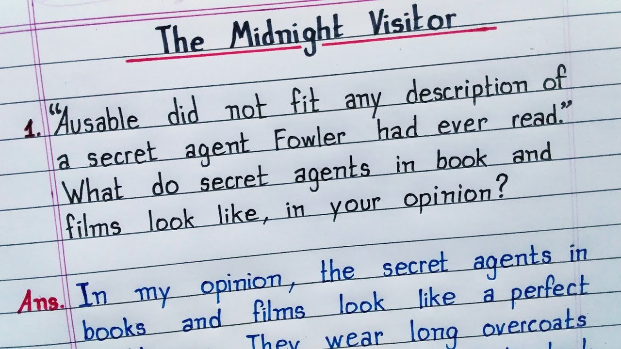 Ausable did not fit any description of a secret agent Fowler had ever  read. The Midnight Visitor 