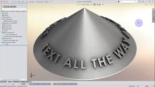 Embossed text on a cone or conical surface using SolidWorks  A quick howto tutorial