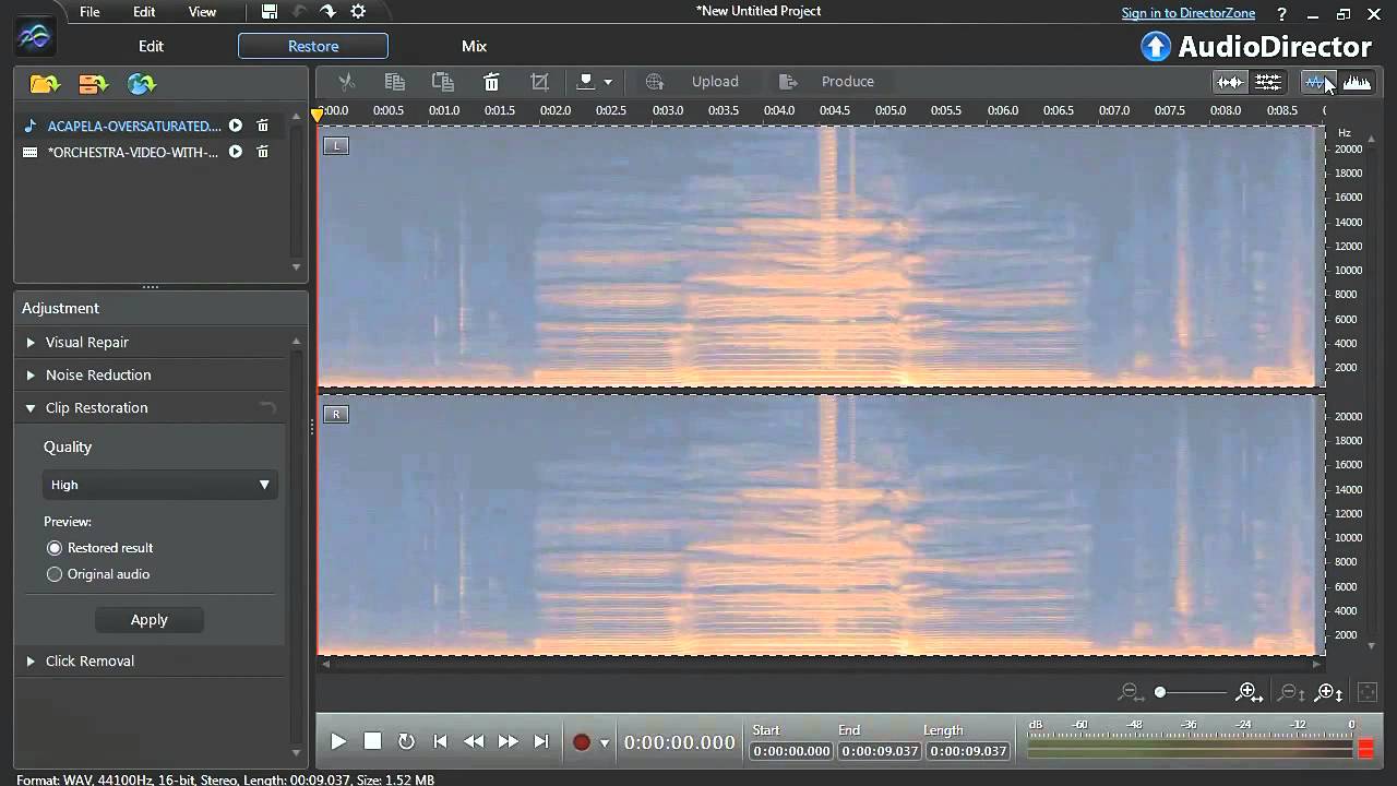 AudioDirector 4 - Achieve perfect audio with the visual repair tool