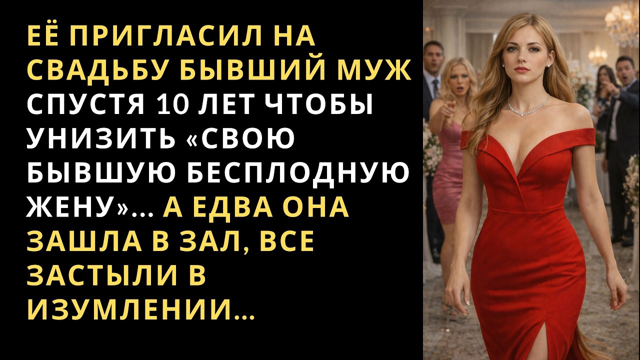 Её пригласил на свадьбу бывший муж, спустя 10 лет чтобы унизить  но едва она зашла в зал