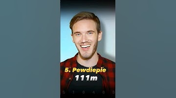 Top 10 Most Subscribed Youtube Channels of 2023 #shorts #shortsfeed