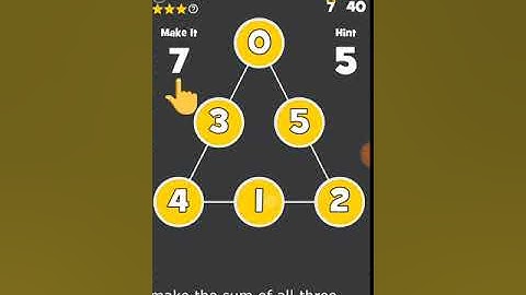 Magic Triangle : A Math Games for Genius