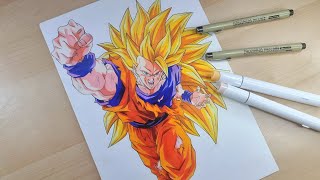Speed Drawing - Goku SSJ3 | Dragon Ball Z