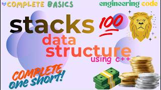 stacks data structure in c++ with Algorithm complete oneshort part 6