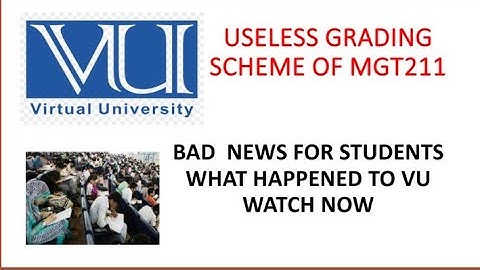 Very difficult grading scheme of MGT211 bad news for students #vu #mgt211 #gradingsystem