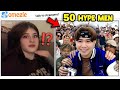 What happens if you hire 50 hype men on omegle  ometv  she was speechless