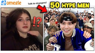 What Happens If You Hire 50 HYPE MEN On OMEGLE? | OMETV | She Was Speechless! screenshot 4