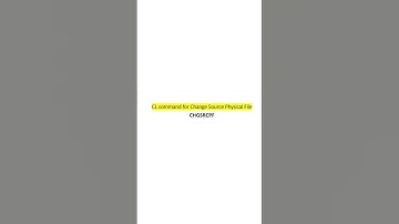CL command for Change Source Physical File in IBM i AS400