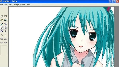 SPEEDPAINT HATSUNE MIKU ON PAINT WINDOWS XP