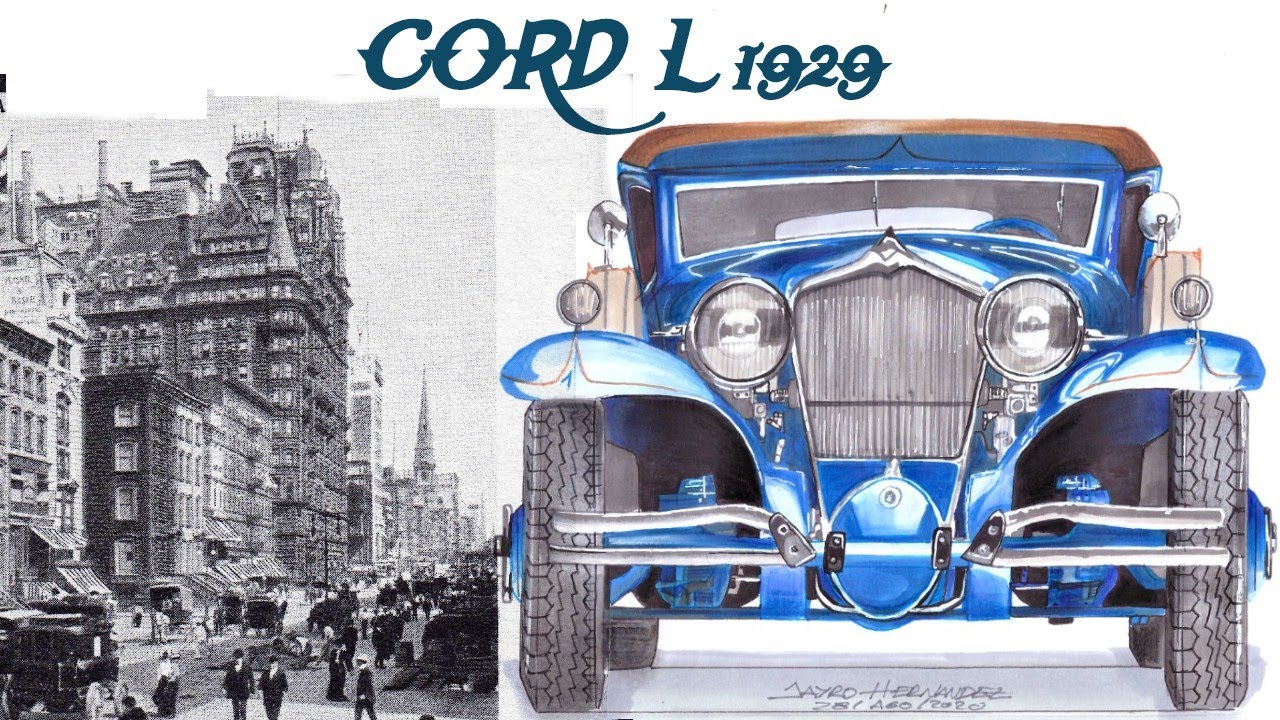 🎩Autos Antiguos 🏁 Cord L 1929 💼 como dibujar autos clasicos - thptnganamst.edu.vn