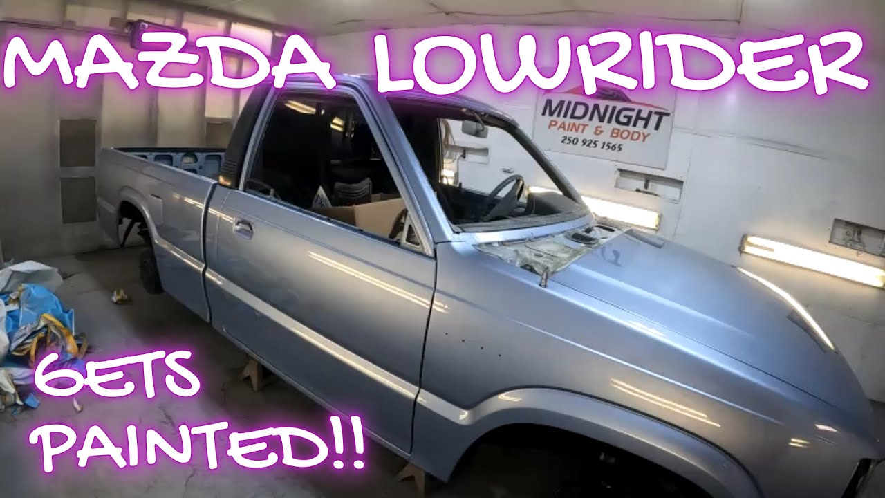 Mazda B2200 lowrider project is finally painted, and it's awesome ...