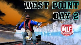 Pushing Through Life's Struggles to Have a Strong Event on Lake West Point - Day 2 MLF Invitationals