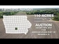 Warren County, Iowa 110 +/- Acres Land Auction | 2 Tracts