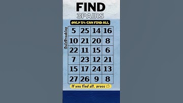 Find 3 pairs, prevent dementia, dementia test, quiz, puzzle, improve concentration.