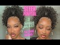 High Sleek curly weave ponytail\ Organique Hair