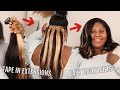 HIGHLIGHTS w/ NO DYE - Bob with tape in extensions ft YWigs