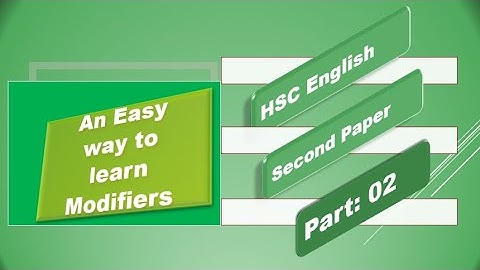 HSC Enlish 2nd Paper - Modifiers (Part 02)