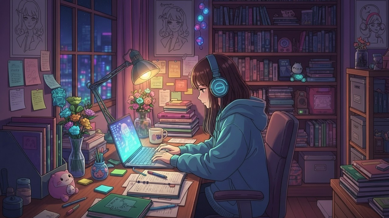 1 A.M. Lofi Study Music 📚 Chill Hip Hop Beats for Focus, Work & Late Night Productivity