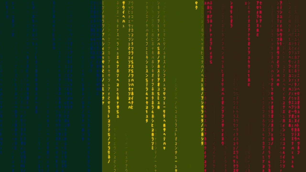 Chad Flag Matrix Rain Style Digital Stock Illustration | Motion background | 4K | Screen Saver