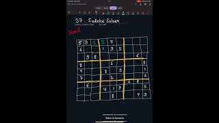 37. Sudoku Solver | Solve in Seconds