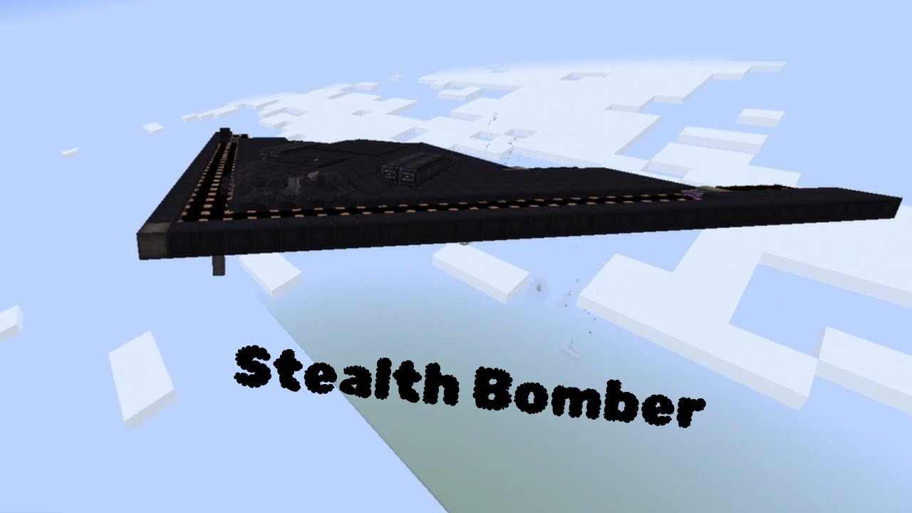 Minecraft Stealth Working stealth bomber in Minecraft - YouTube