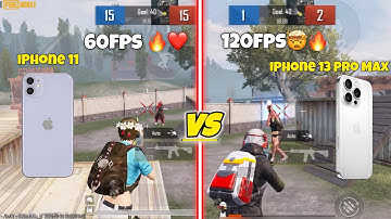 IPHONE 11 60Fps vs IPHONE 13 Pro Max 120Fps 🔥PUBGM Comparison | IPhone 11 vs IPhone 13 Pro Max Tdm❤️