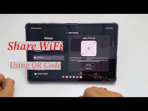 How to share WiFi password using QR Code on Galaxy Tab S9