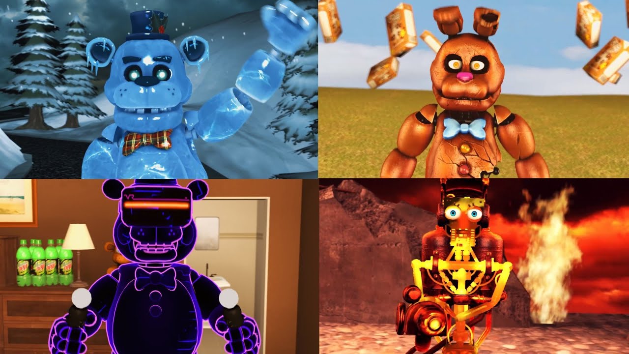 FNAF AR todas as skins e personagens - puzzle online